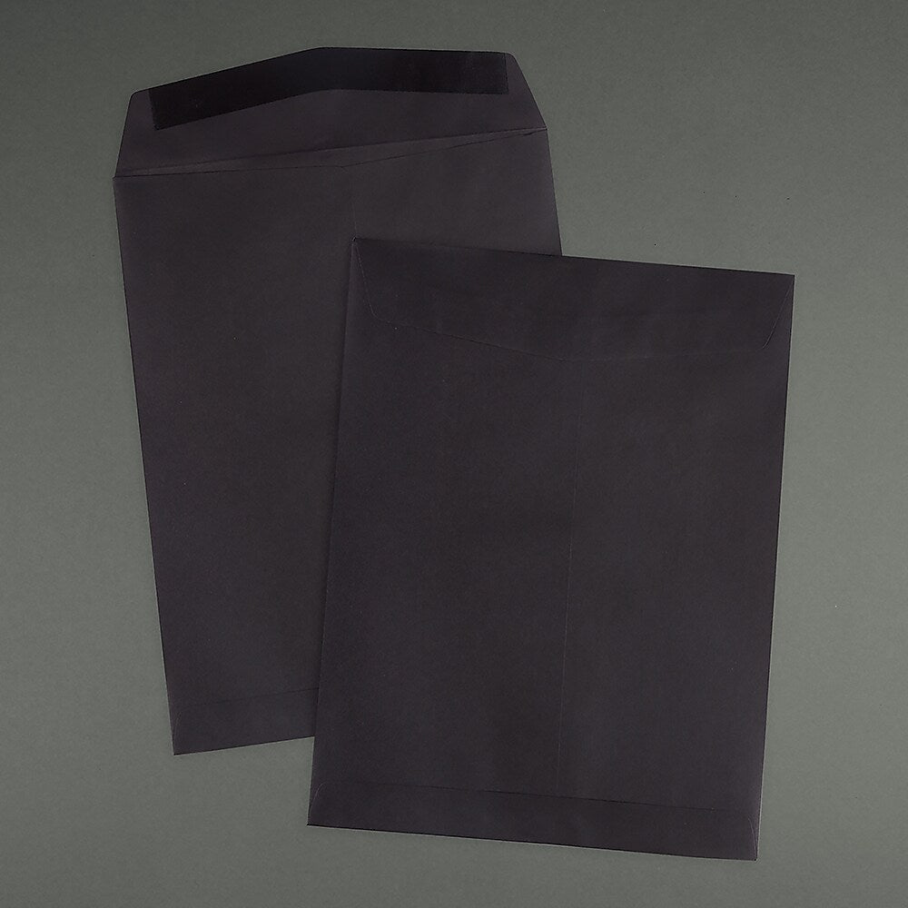 JAM Paper 10 x 13 Open End Catalog Envelopes, Black, 25/Pack