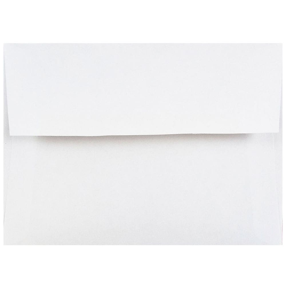 JAM Paper® 4Bar A1 Invitation Envelopes, 3.625 x 5.125, White, Bulk 500/Box