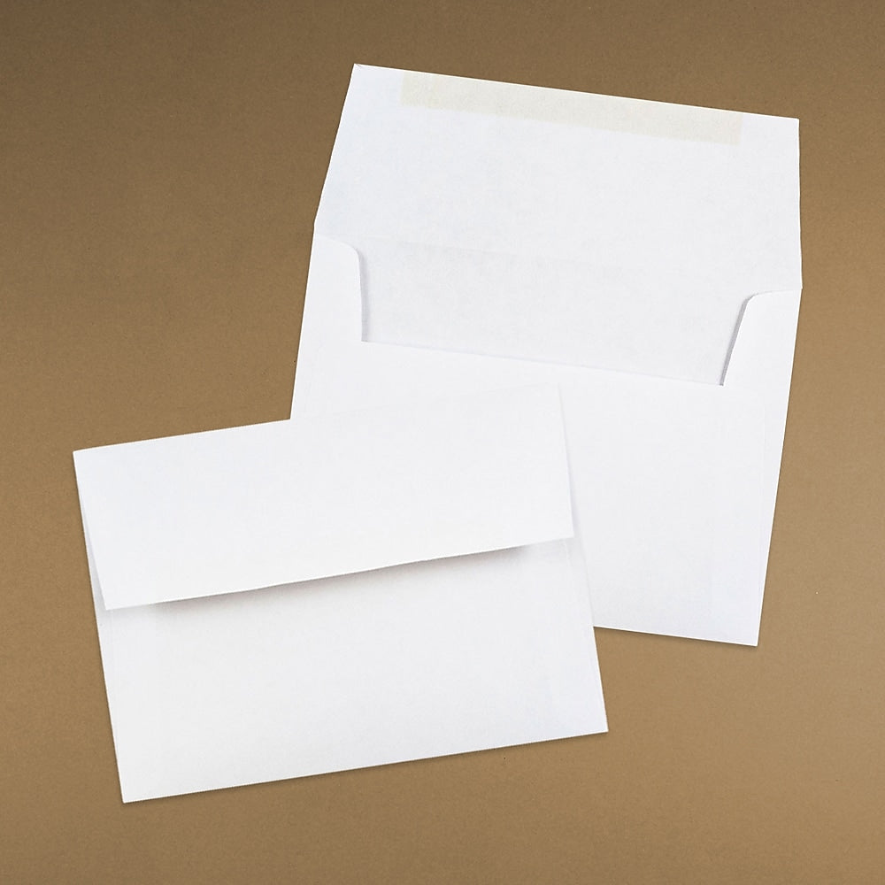 JAM Paper® 4Bar A1 Invitation Envelopes, 3.625 x 5.125, White, Bulk 500/Box
