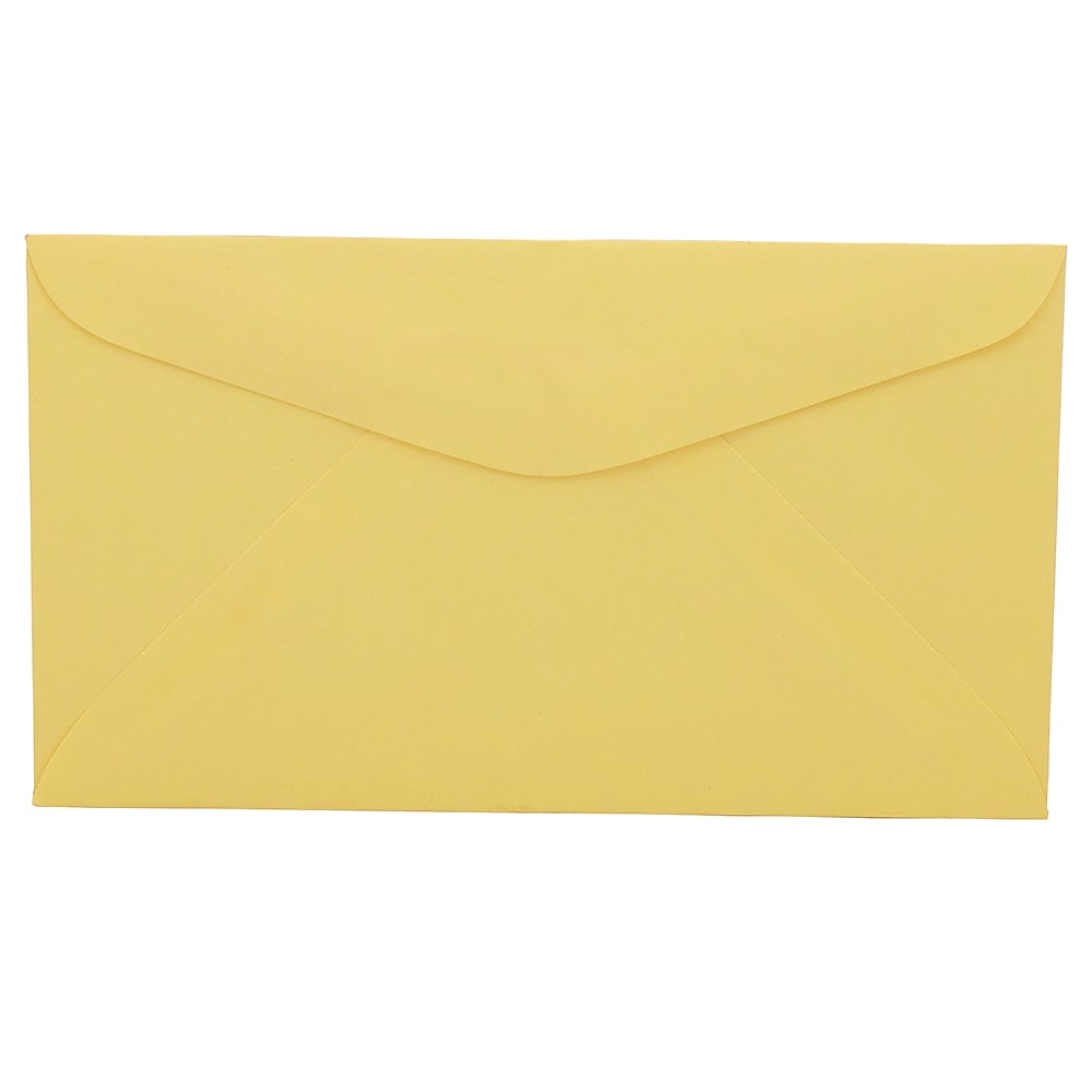 JAM Paper #6 3/4 Business Envelope, 3 5/8" x 6 1/2", Cary Yellow, 50/Pack