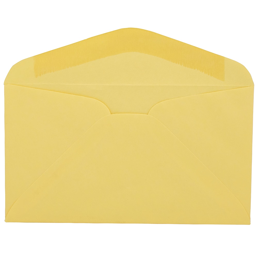 JAM Paper #6 3/4 Business Envelope, 3 5/8" x 6 1/2", Cary Yellow, 50/Pack