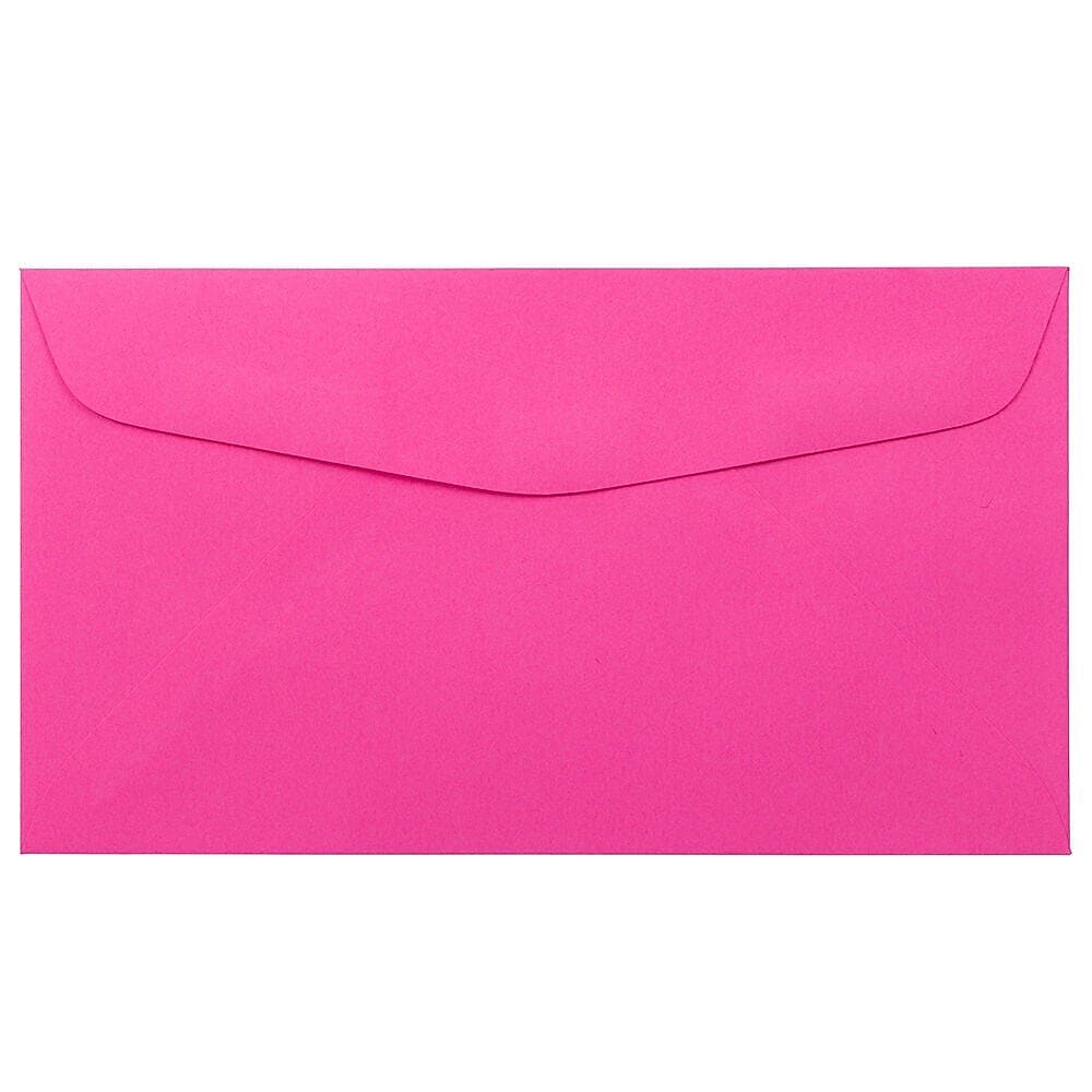 JAM Paper #6 3/4 Business Envelope, 3 5/8" x 6 1/2", Ultra Fuchsia Hot Pink, 100/Pack