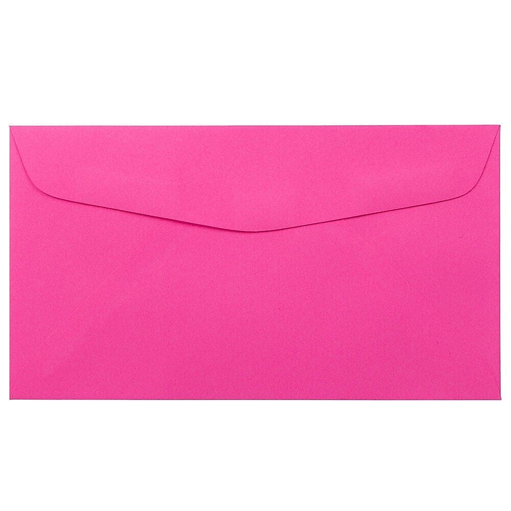JAM Paper #6 3/4 Business Envelope, 3 5/8" x 6 1/2", Ultra Fuchsia Hot Pink, 50/Pack