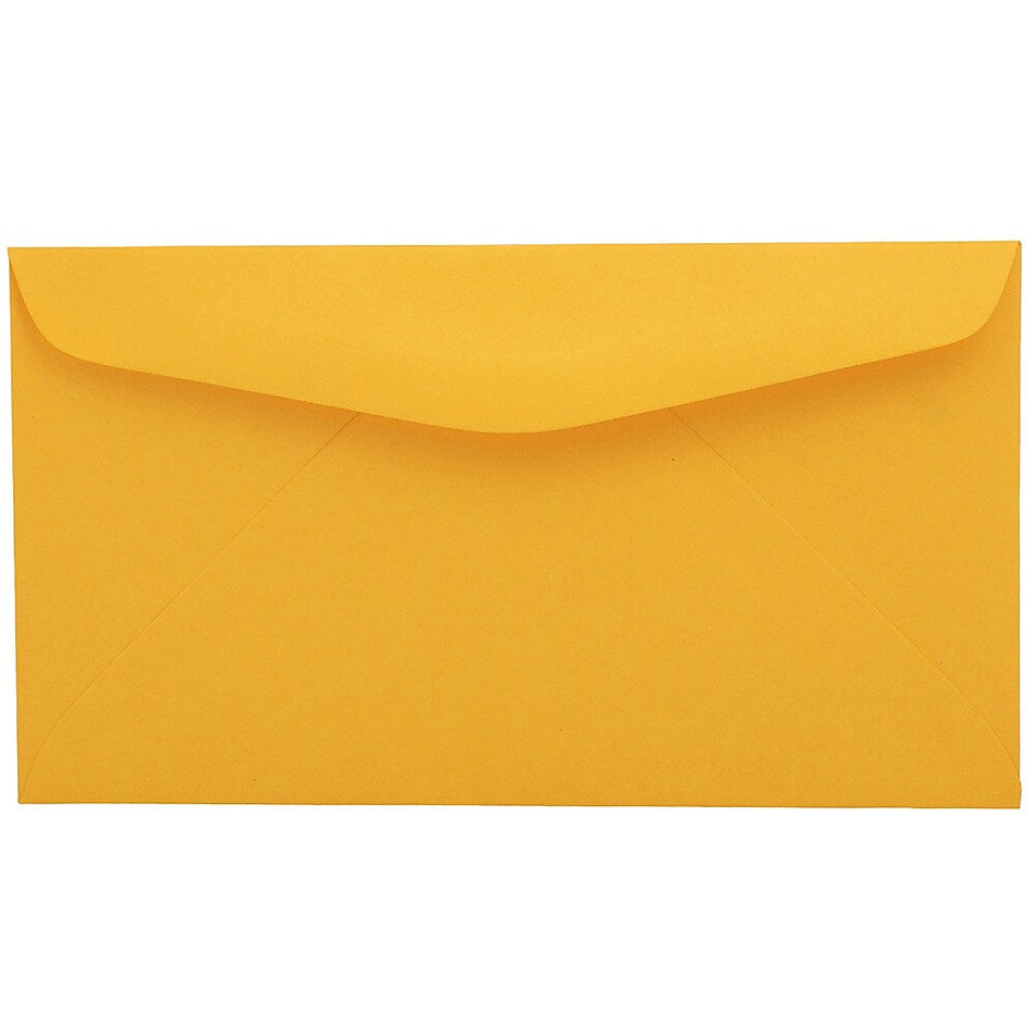 JAM Paper® #6 3/4 Commercial Colored Envelopes, 3.625 x 6.5, Goldenrod Orange, Bulk 1000/Carton