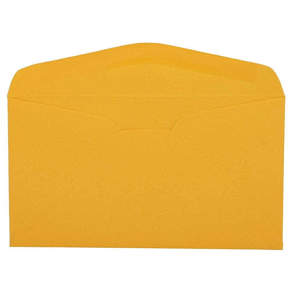 JAM Paper® #6 3/4 Commercial Colored Envelopes, 3.625 x 6.5, Goldenrod Orange, Bulk 1000/Carton