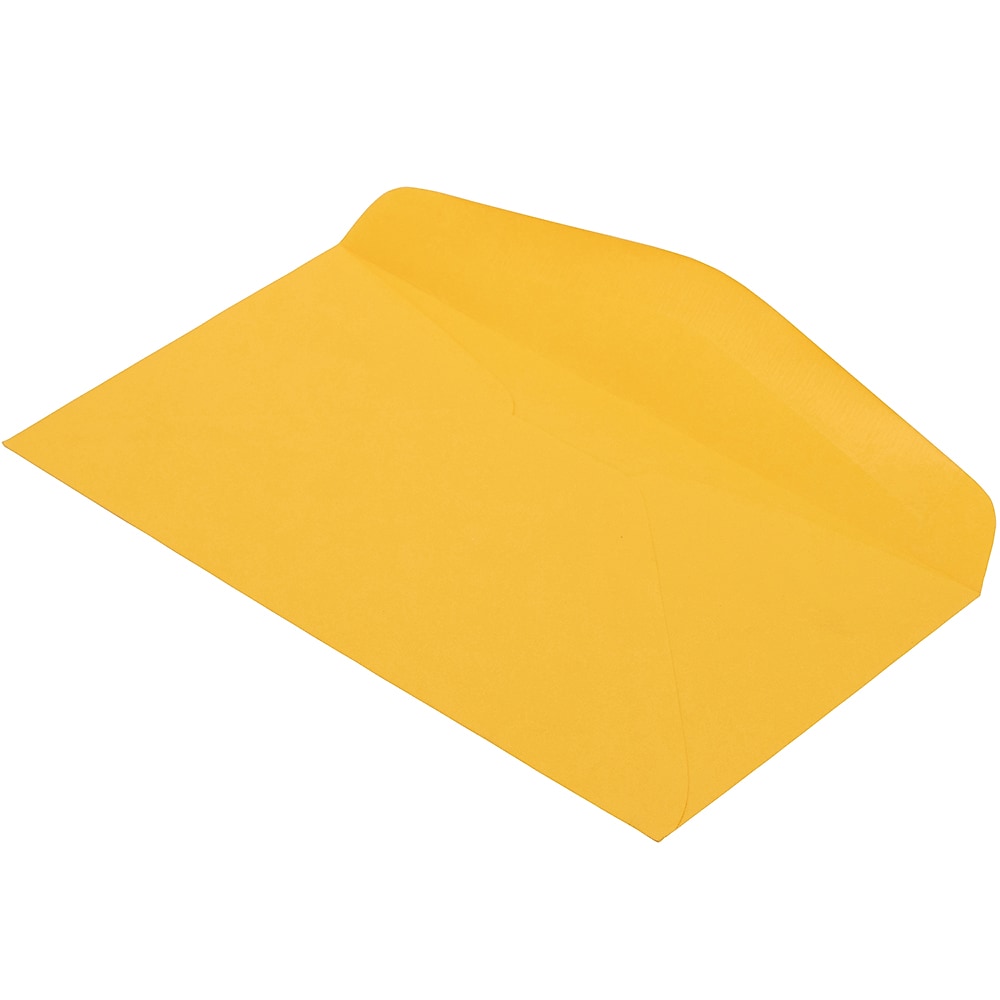 JAM Paper® #6 3/4 Commercial Colored Envelopes, 3.625 x 6.5, Goldenrod Orange, Bulk 1000/Carton