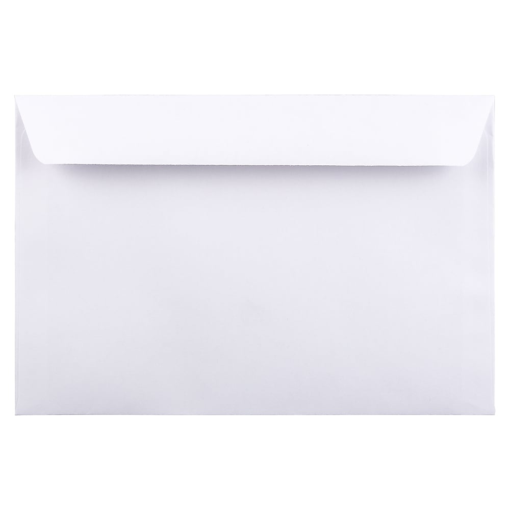 JAM PAPER 6 x 9 Booklet Commercial Envelopes, White, 100/Pack