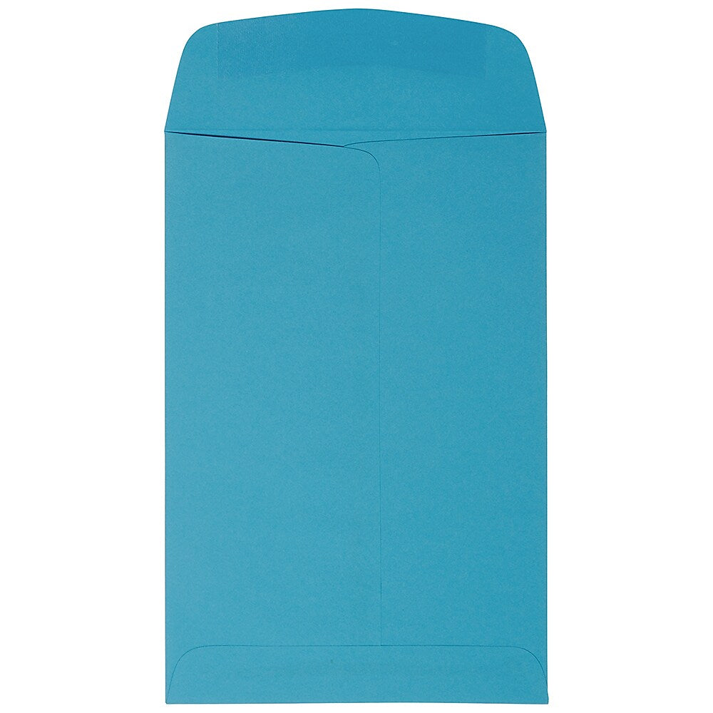 JAM Paper® 6 x 9 Open End Catalog Colored Envelopes, Blue Recycled, Bulk 250/Box