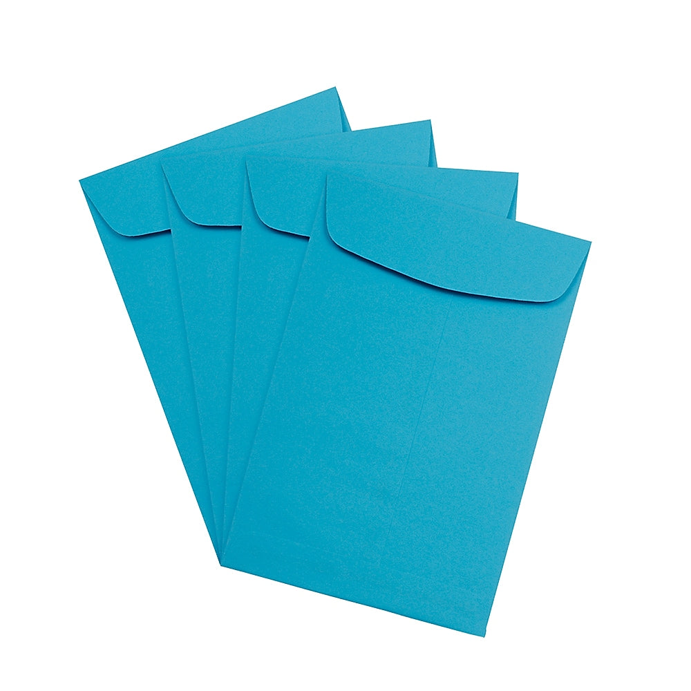JAM Paper® 6 x 9 Open End Catalog Colored Envelopes, Blue Recycled, Bulk 250/Box