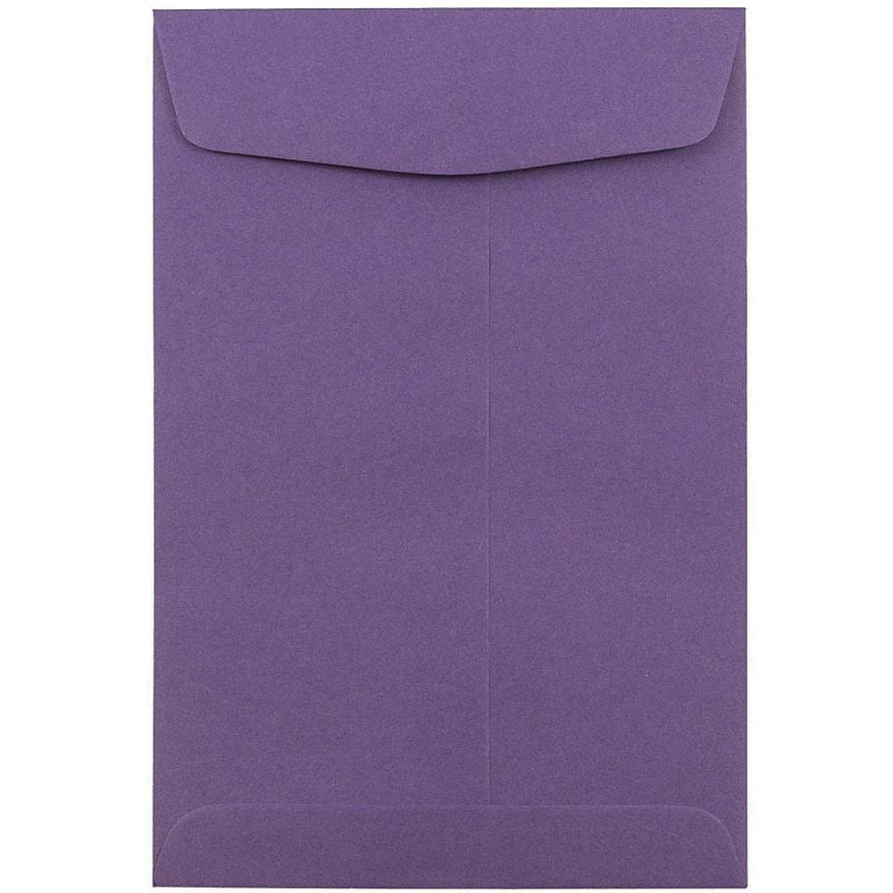 JAM Paper 6 x 9 Open End Catalog Envelopes, Dark Purple, 25/Pack