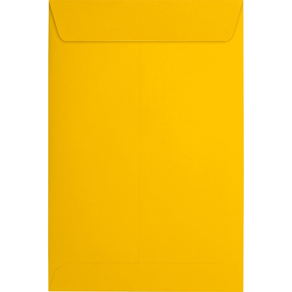 JAM Paper 6 x 9 Open End Envelopes, Sunflower Yellow, 50 Pack