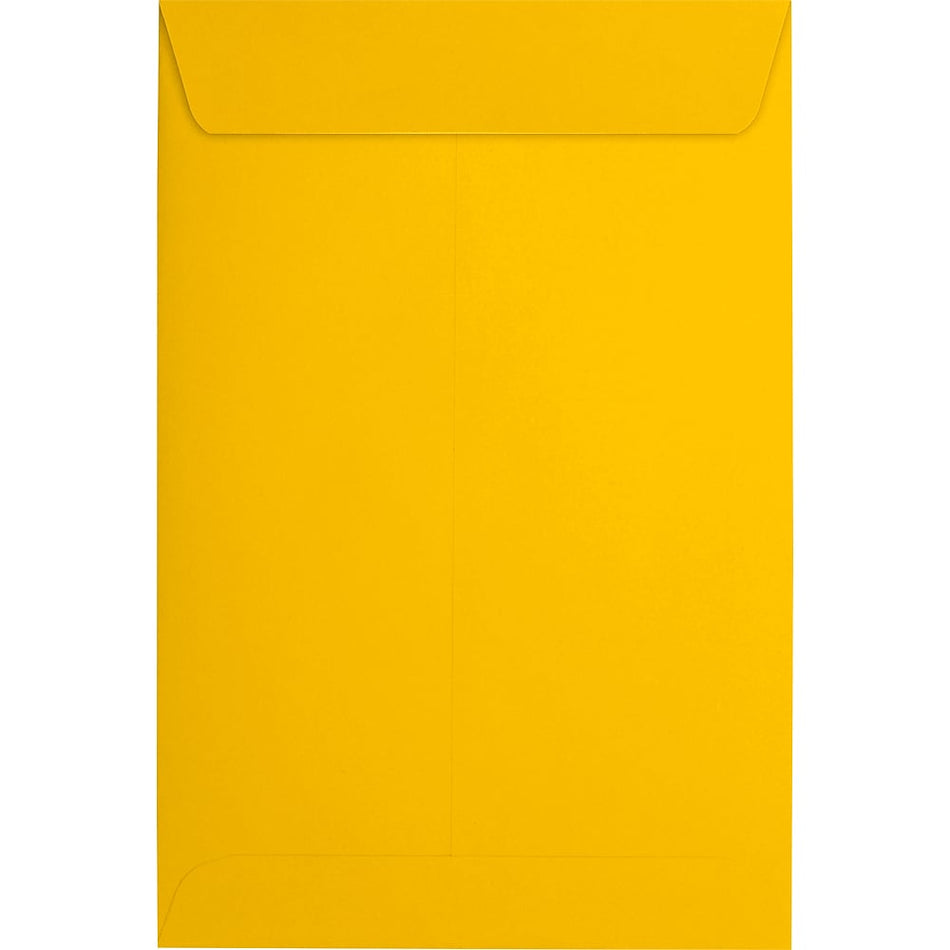 JAM Paper 6 x 9 Open End Envelopes, Sunflower Yellow, 50 Pack