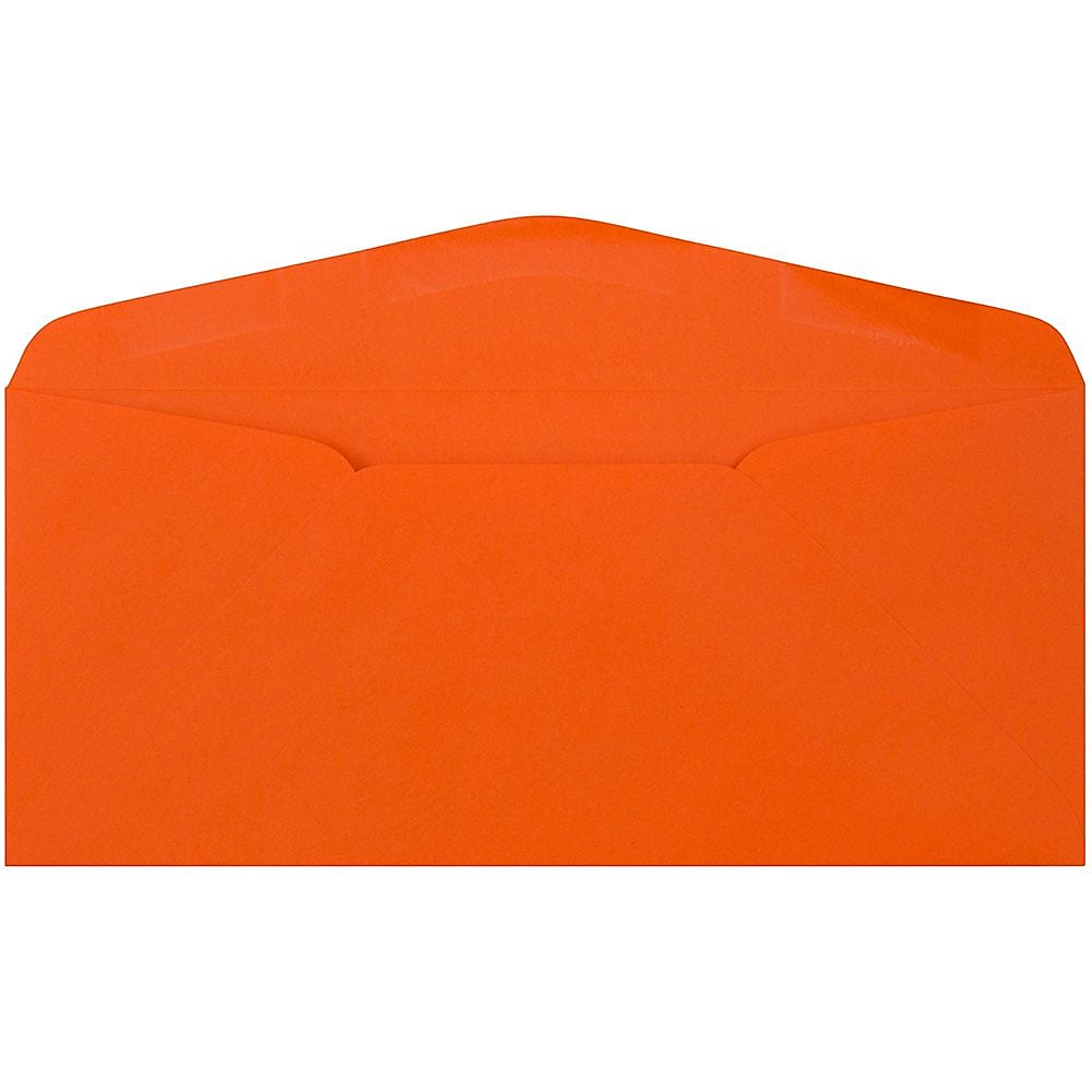JAM Paper #9 Business Colored Envelopes, 3.875 x 8.875, Orange Recycled, 500/Box