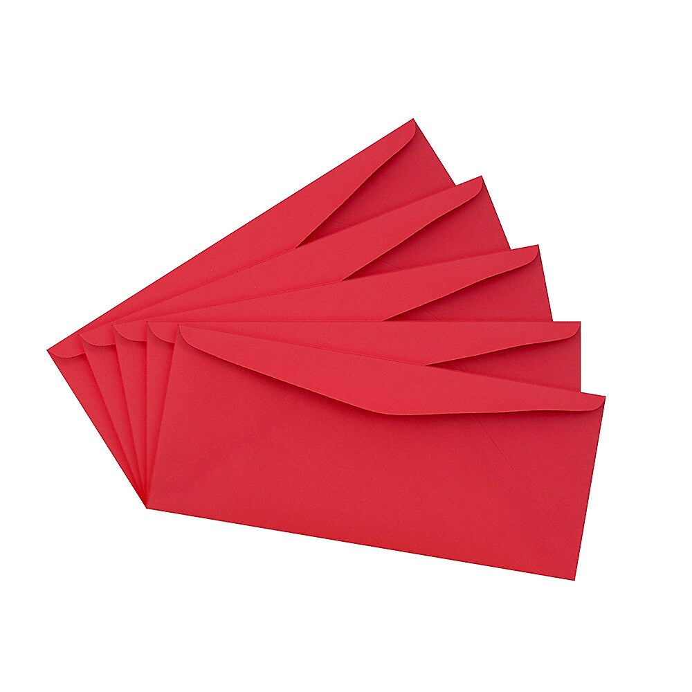 JAM Paper #9 Business Colored Envelopes, 3.875 x 8.875, Red Recycled, 25/Pack