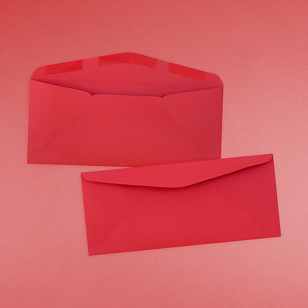 JAM Paper #9 Business Colored Envelopes, 3.875 x 8.875, Red Recycled, 25/Pack