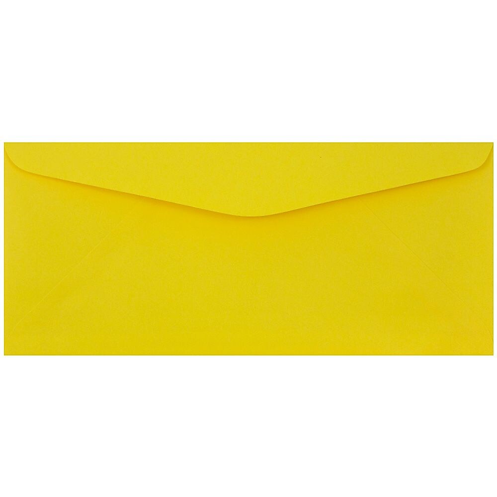 JAM Paper #9 Business Envelope, 3 7/8" x 8 7/8", Yellow, 25/Pack