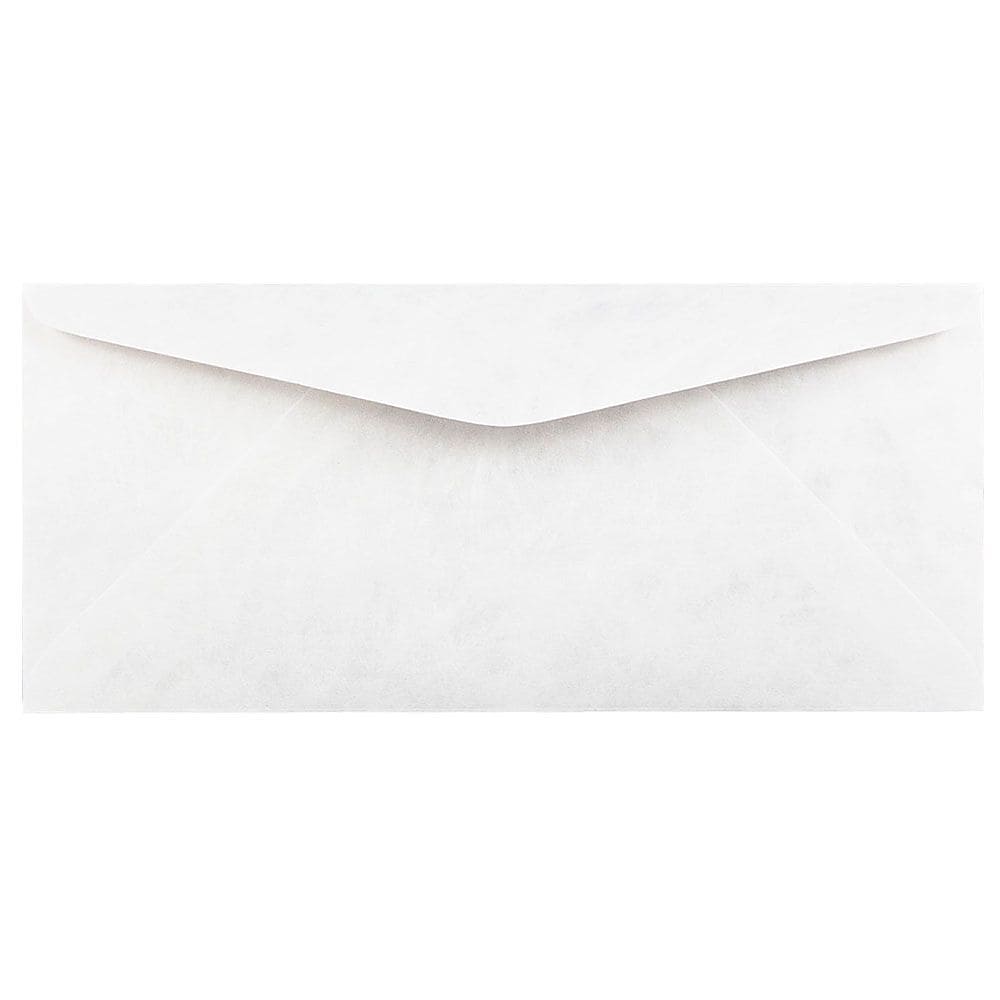 JAM Paper #9 Tear-Proof Envelopes, 3.875 x 8.875, White, 50/Pack