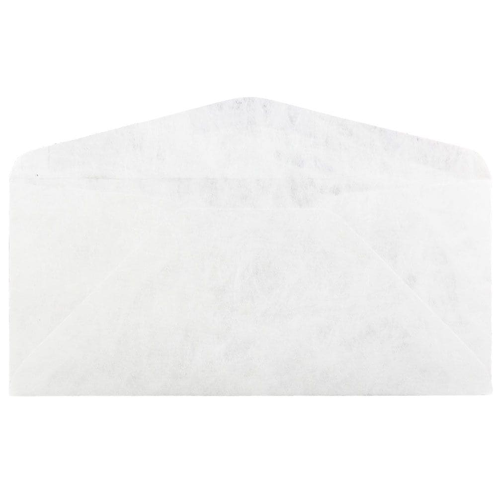 JAM Paper #9 Tear-Proof Envelopes, 3.875 x 8.875, White, 50/Pack