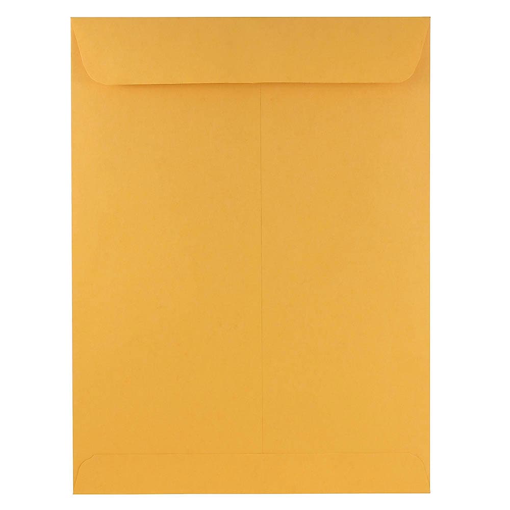 JAM Paper 9" x 12" Open End Catalog Envelopes, Brown Kraft Manila, 50/Pack