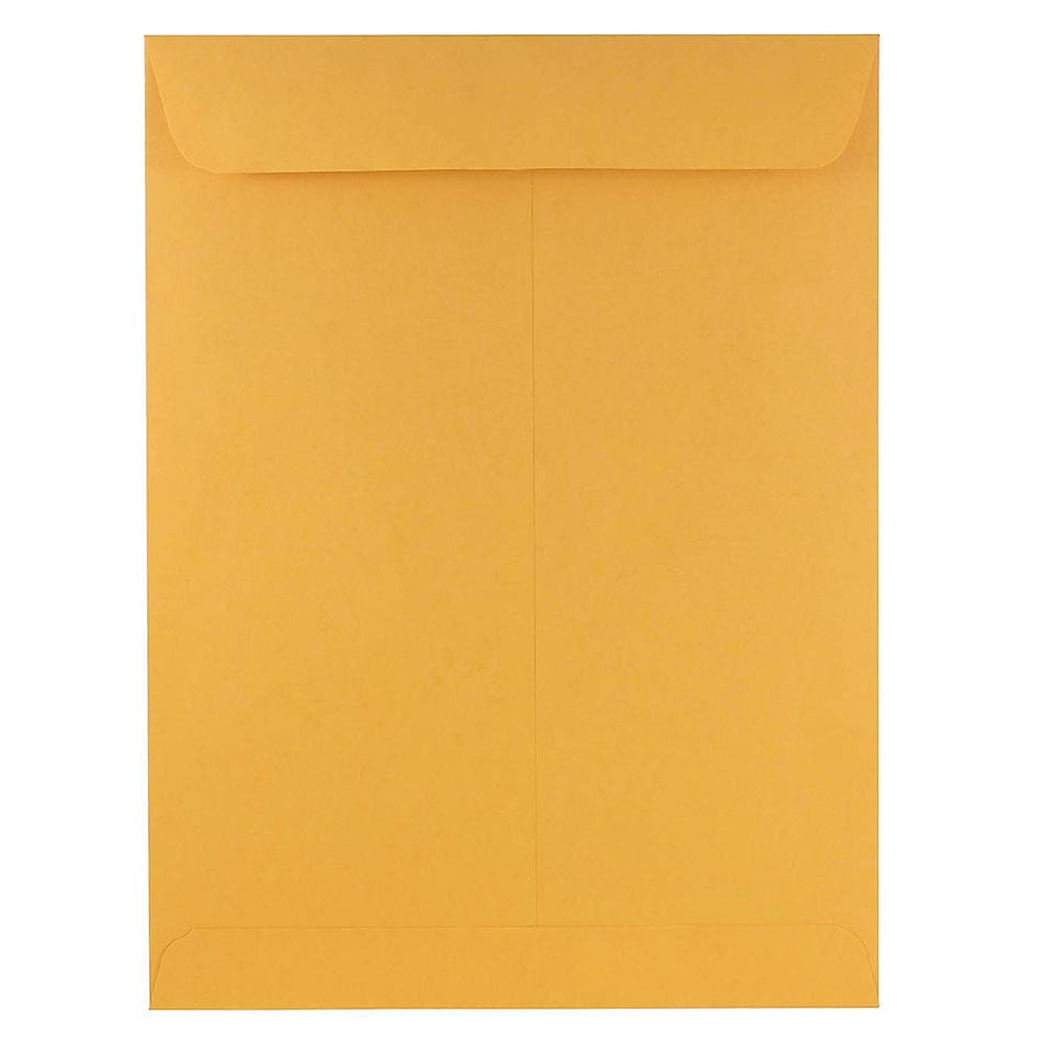 JAM Paper 9" x 12" Open End Catalog Envelopes, Brown Kraft Manila, 50/Pack