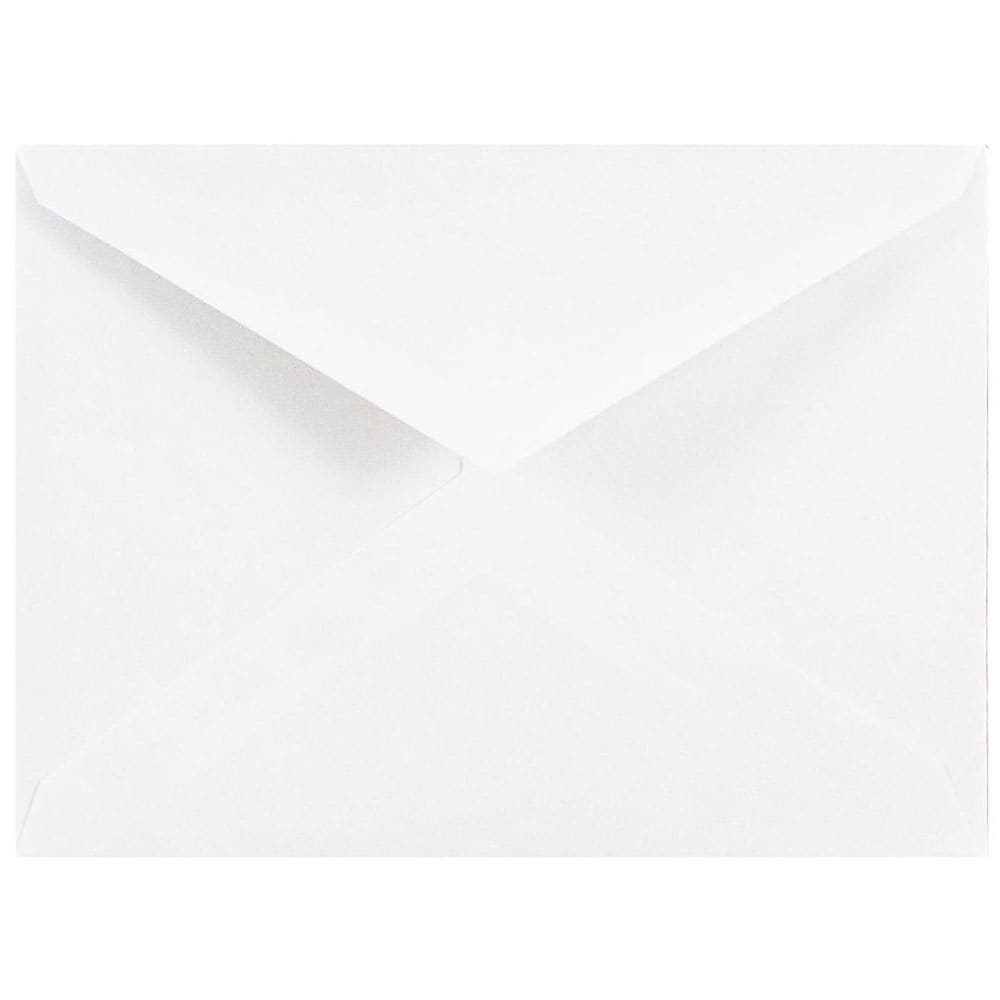 JAM Paper® A2 Invitation Envelopes with V-Flap, 4.375 x 5.75, White, Bulk 500/Box