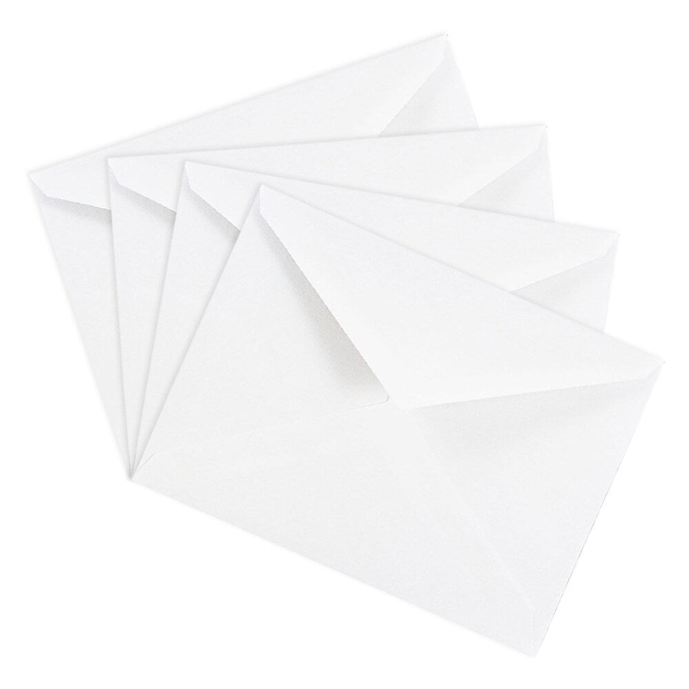 JAM Paper® A2 Invitation Envelopes with V-Flap, 4.375 x 5.75, White, Bulk 500/Box