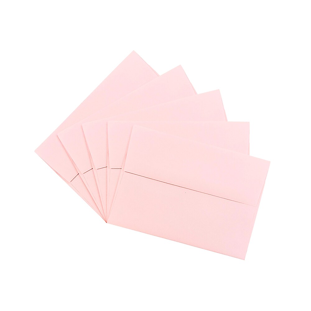 JAM Paper A6 Invitation Envelopes, 4.75 x 6.5, Baby Pink, Bulk 250/Box