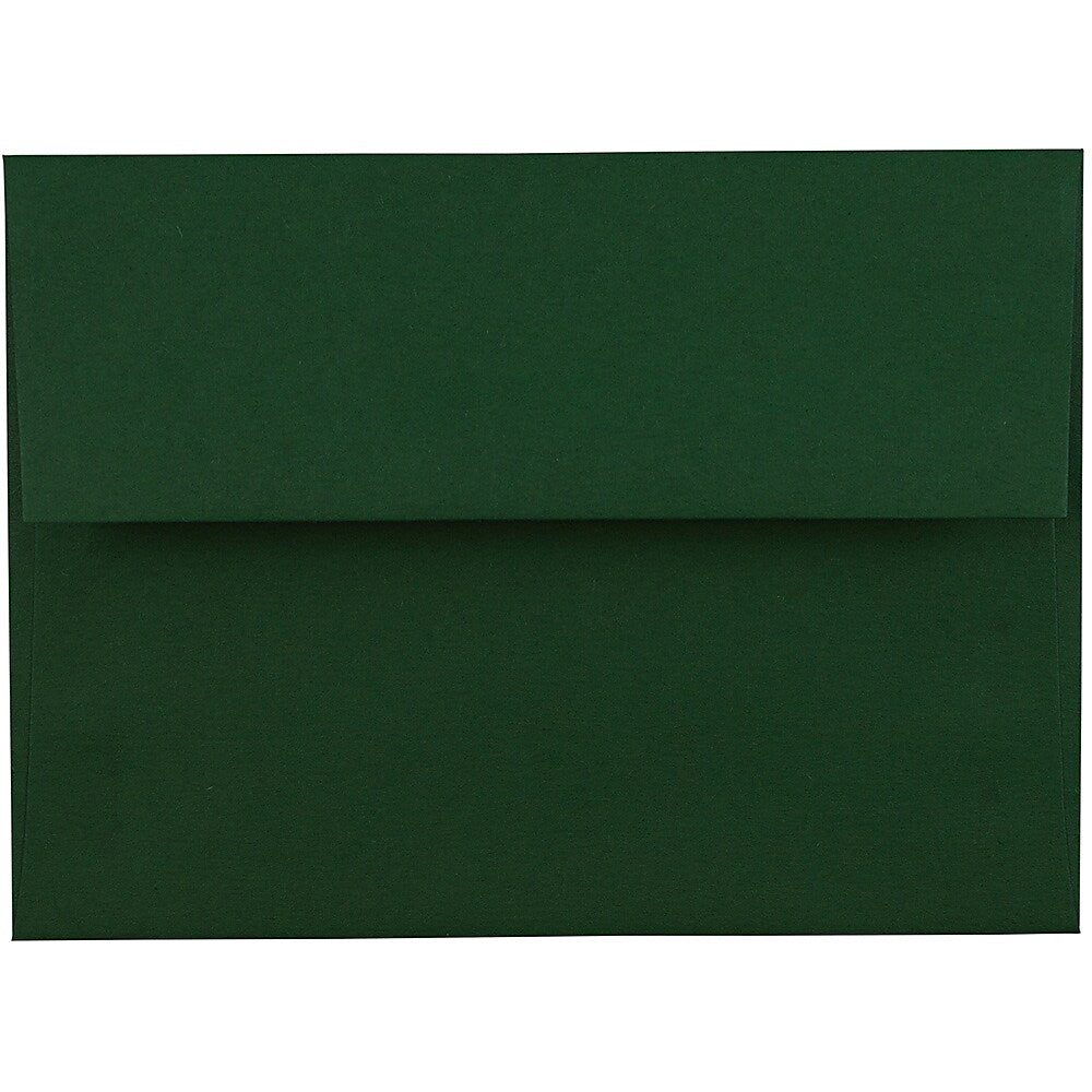 JAM Paper® A6 Invitation Envelopes, 4.75 x 6.5, Dark Green, 25/Pack