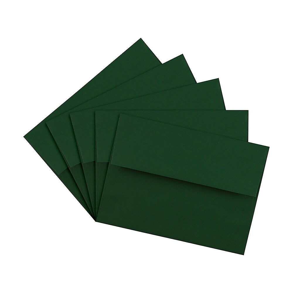JAM Paper® A6 Invitation Envelopes, 4.75 x 6.5, Dark Green, 25/Pack