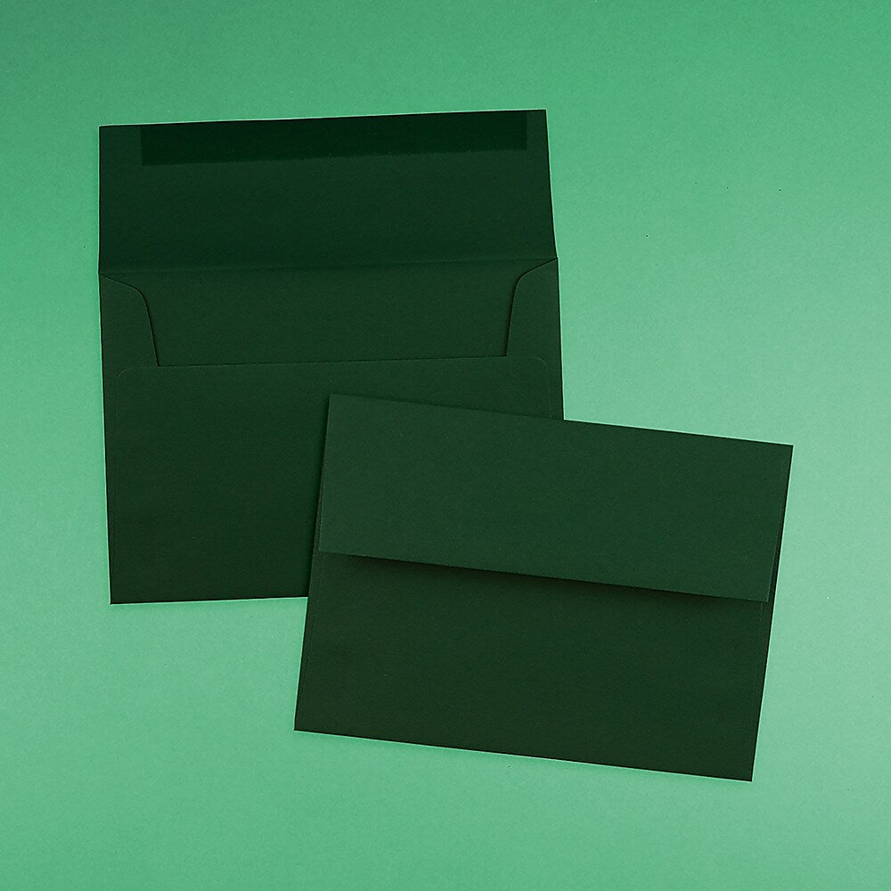 JAM Paper® A6 Invitation Envelopes, 4.75 x 6.5, Dark Green, 25/Pack