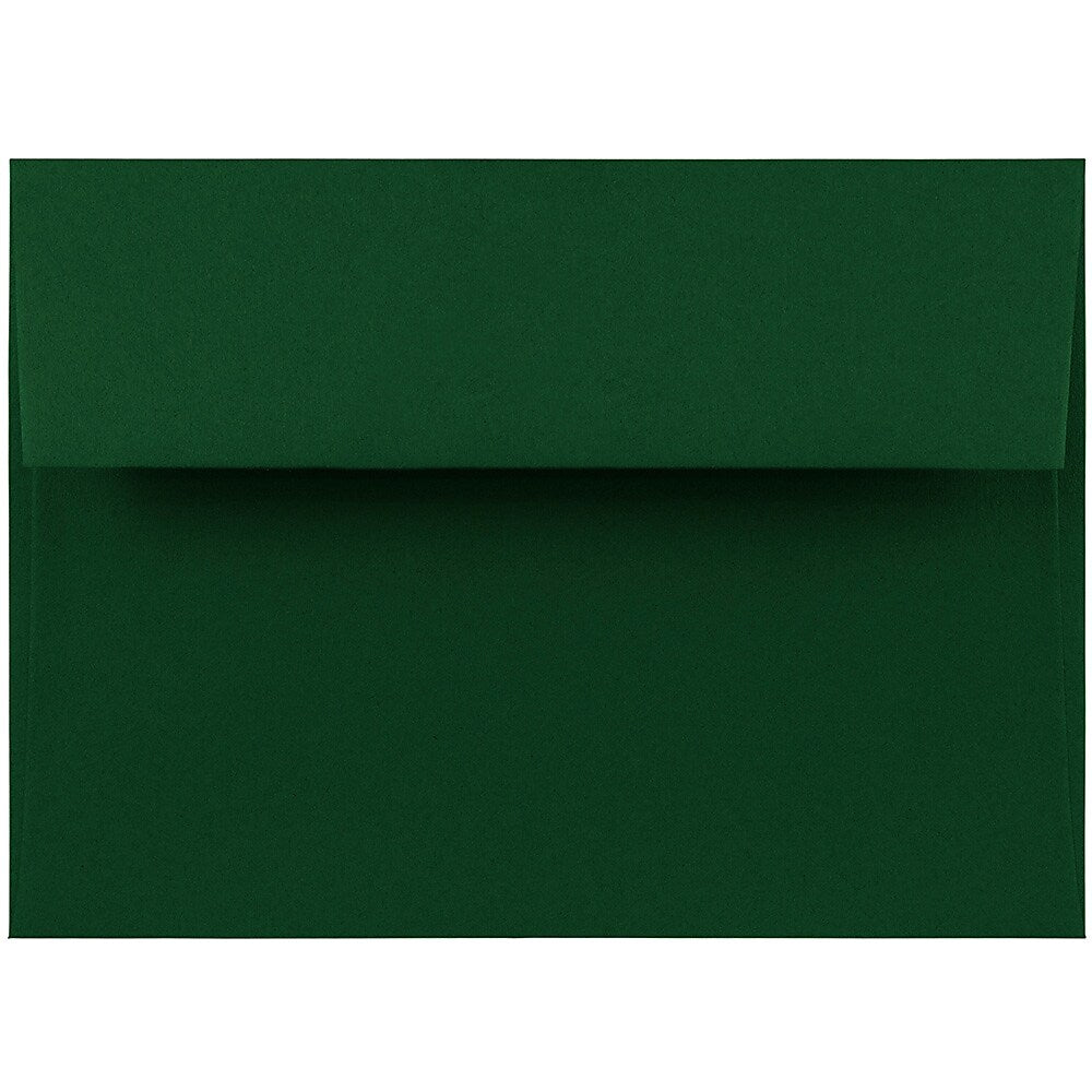 JAM Paper® A7 Invitation Envelopes, 5.25 x 7.25, Dark Green, 25/Pack
