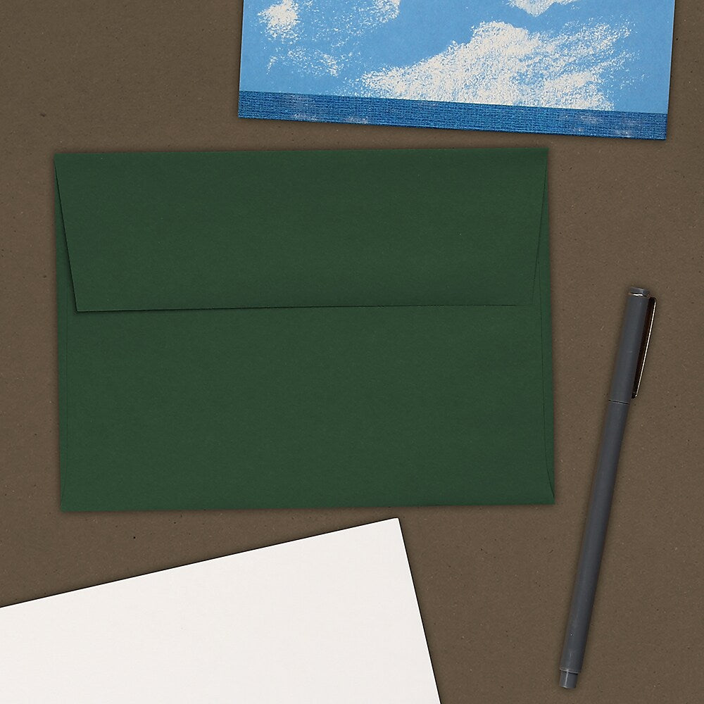 JAM Paper® A7 Invitation Envelopes, 5.25 x 7.25, Dark Green, 25/Pack