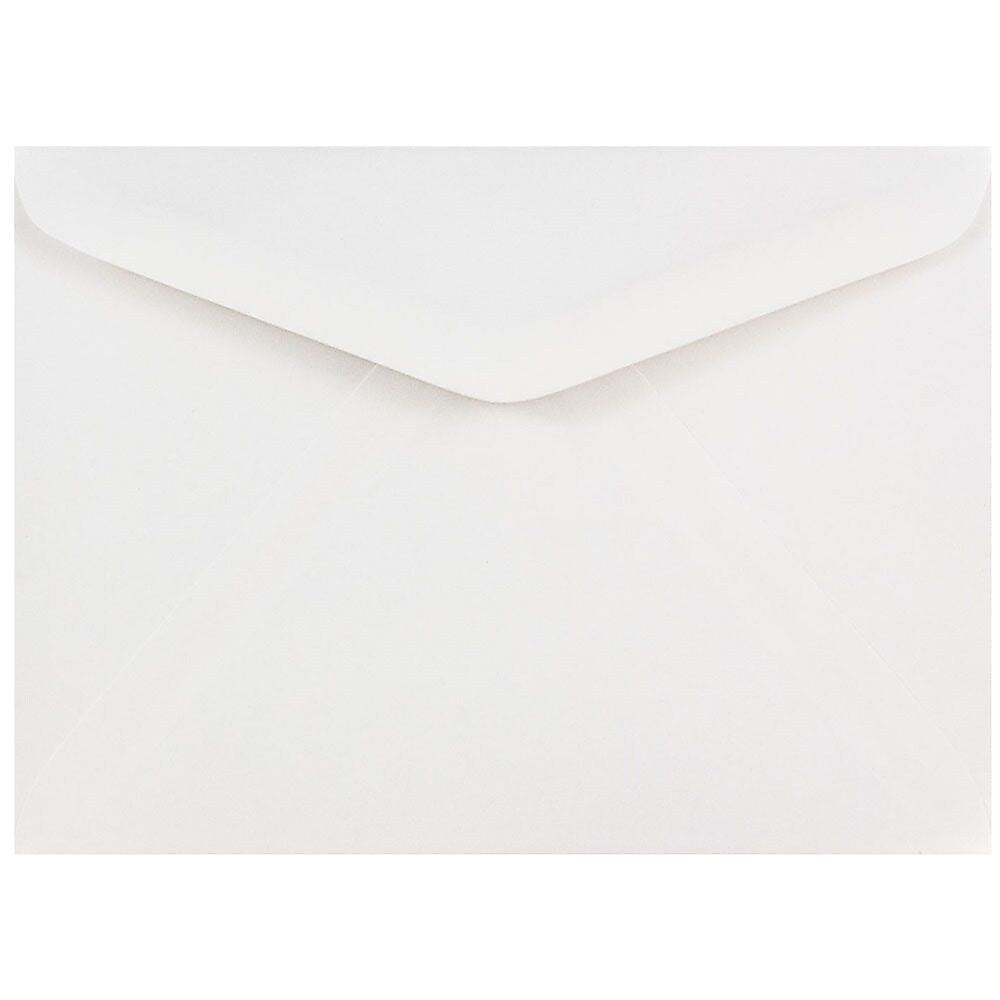 JAM Paper® A7 Invitation Envelopes with V-Flap, 5.25 x 7.25, White, Bulk 500/Box