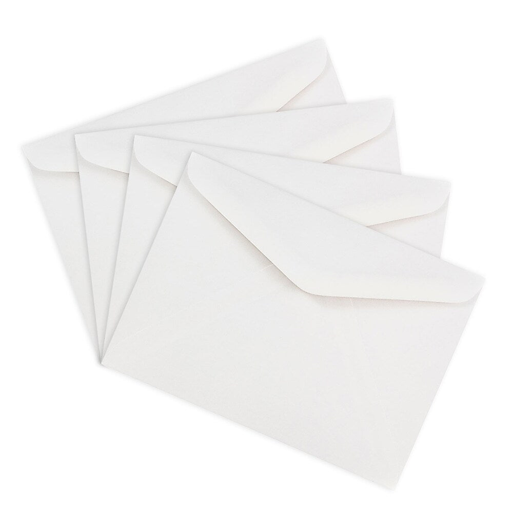 JAM Paper® A7 Invitation Envelopes with V-Flap, 5.25 x 7.25, White, Bulk 500/Box