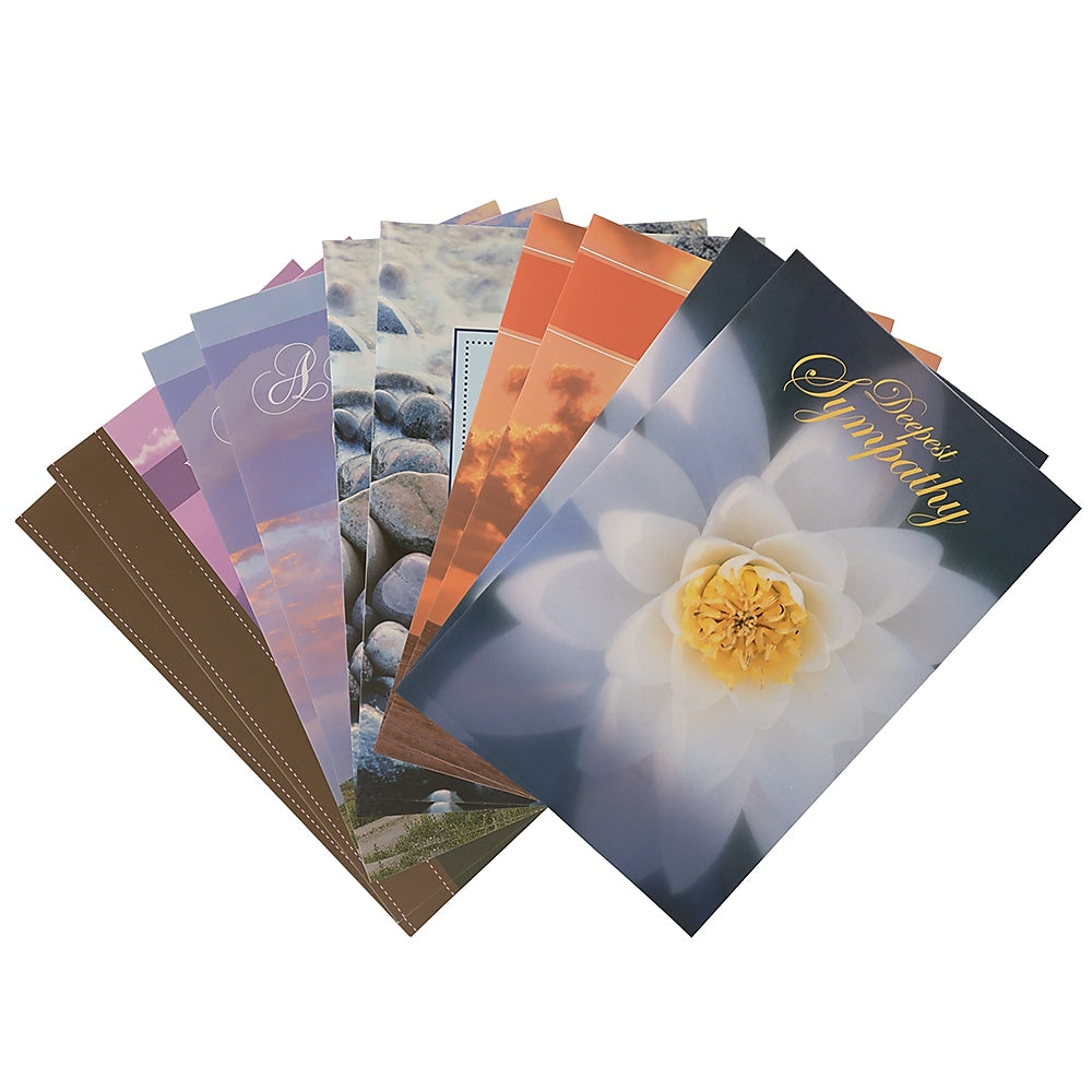 JAM PAPER Assorted Sympathy Greeting Cards & Matching Envelopes Set, 4 x 6, Deepest Sympathy, 10 Cards/Pack