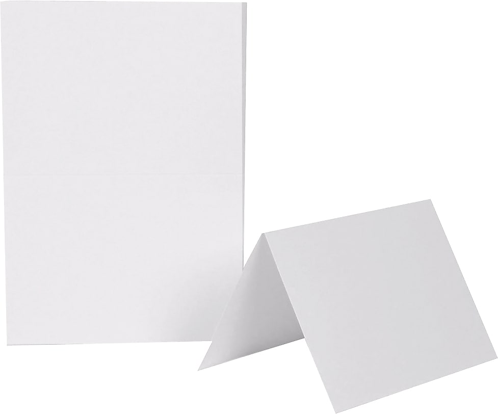 JAM Paper® Blank Foldover Cards, A6 Size, 4 5/8 x 6 1/4, White, 100/Pack