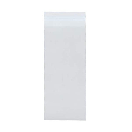 JAM Paper Cello Sleeves with Peel & Seal Closure, #12 Policy, 4.4375 x 12.25, Clear, 100/Pack