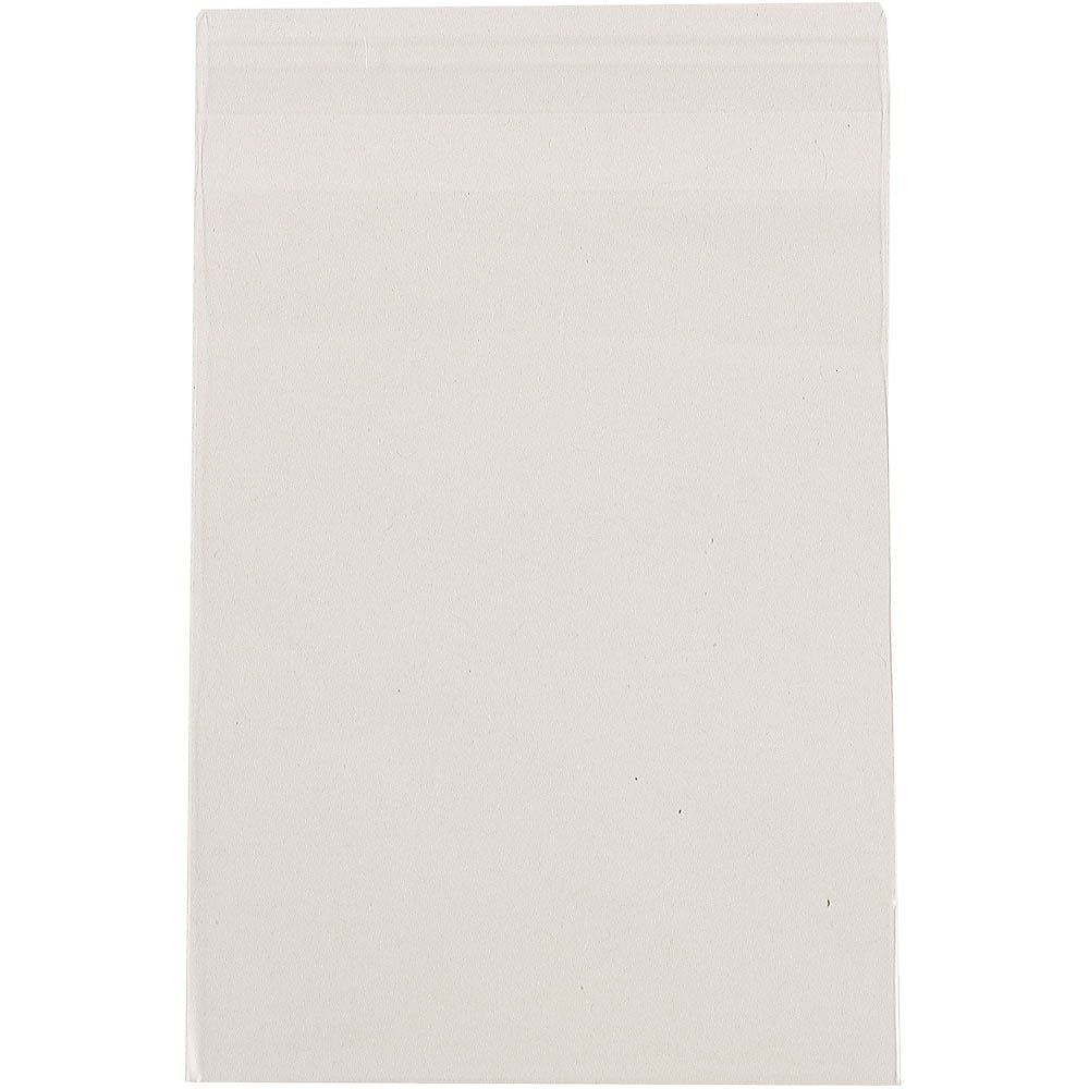 JAM Paper Cello Sleeves with Self-Adhesive Closure, 5.75 x 5.75, Clear, 1000/Carton