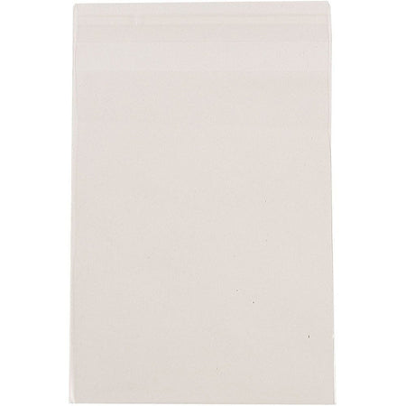 JAM Paper Cello Sleeves with Self-Adhesive Closure, 5.75 x 5.75, Clear, 1000/Carton