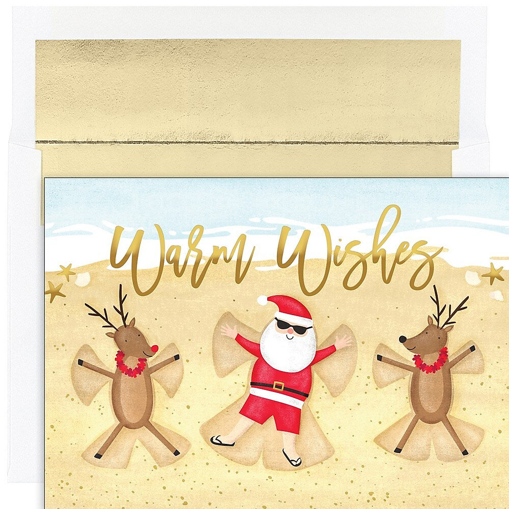 JAM PAPER Christmas Cards & Matching Envelopes Set, 7 6/7