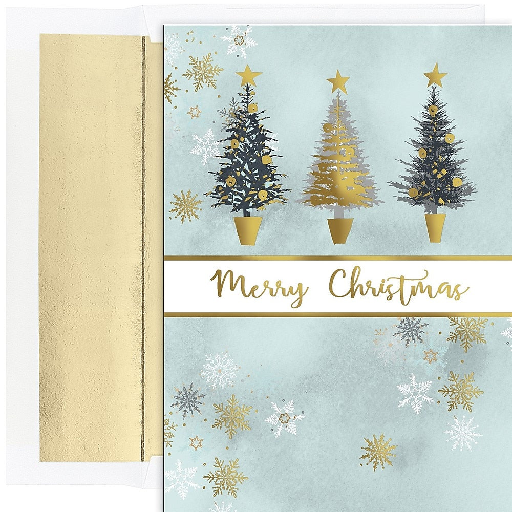 JAM PAPER Christmas Cards & Matching Envelopes Set, 7 6/7