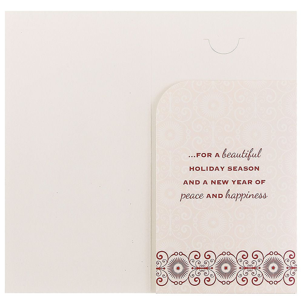 JAM Paper® Christmas Money Cards Set, Holiday Wishes Tree, 6/Pack