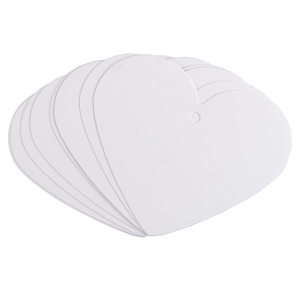 JAM Paper® Gift Tags, Large Heart, 3 x 2 1/2, White, 10/Pack