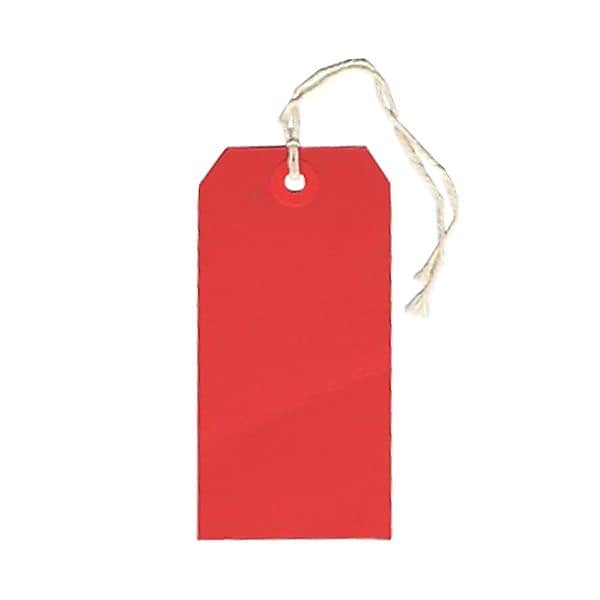 JAM Paper® Gift Tags with String, Medium, 2 3/8 x 4 3/4, Red, 100/pack