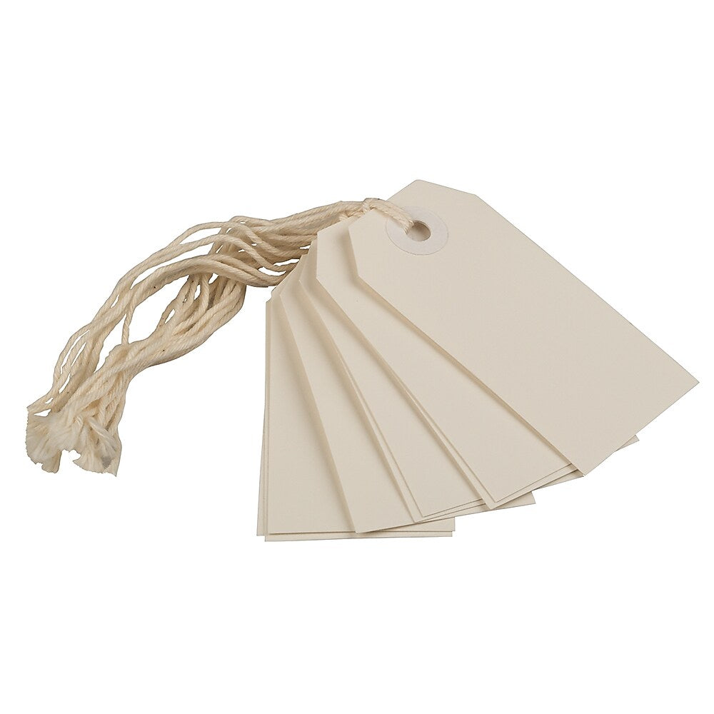 JAM Paper® Gift Tags with String, Small, 3 1/4 x 1 5/8, White, 100/pack