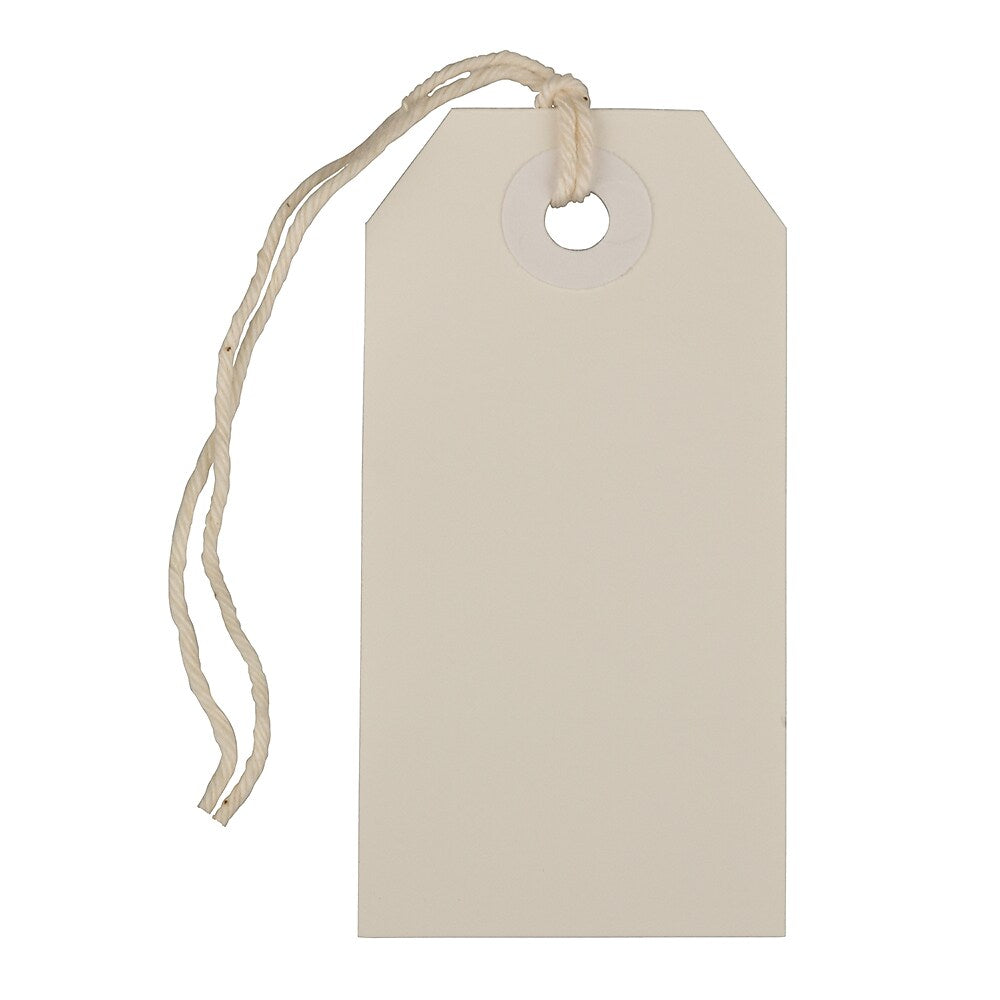 JAM Paper® Gift Tags with String, Small, 3 1/4 x 1 5/8, White, 10/pack