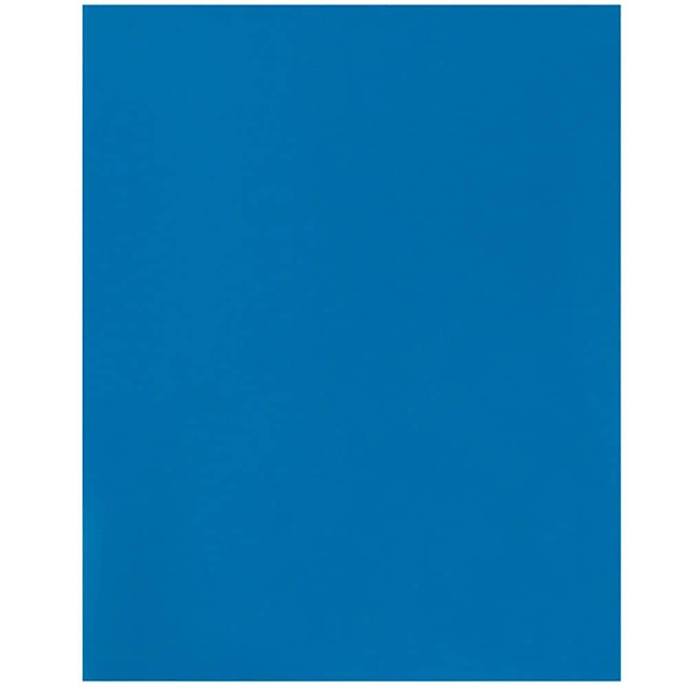 JAM Paper Glossy 2-Pocket Portfolio Folder, Blue, 6/Pack