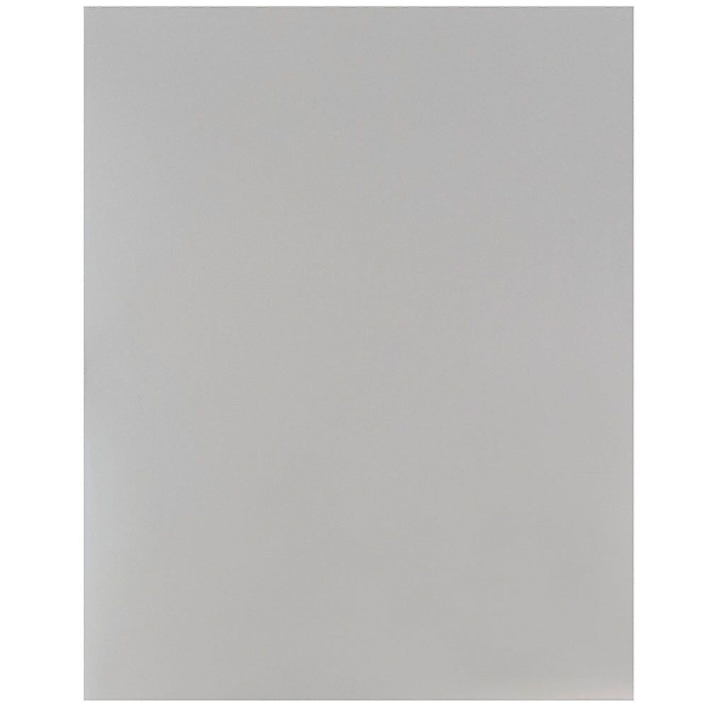 JAM Paper Glossy 2-Pocket Portfolio Folder, Silver, 6/Pack