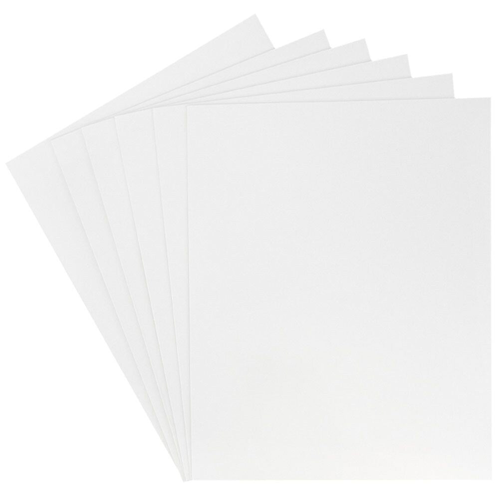 JAM Paper Glossy 2 Pocket Presentation Folder, White, 6/Pack