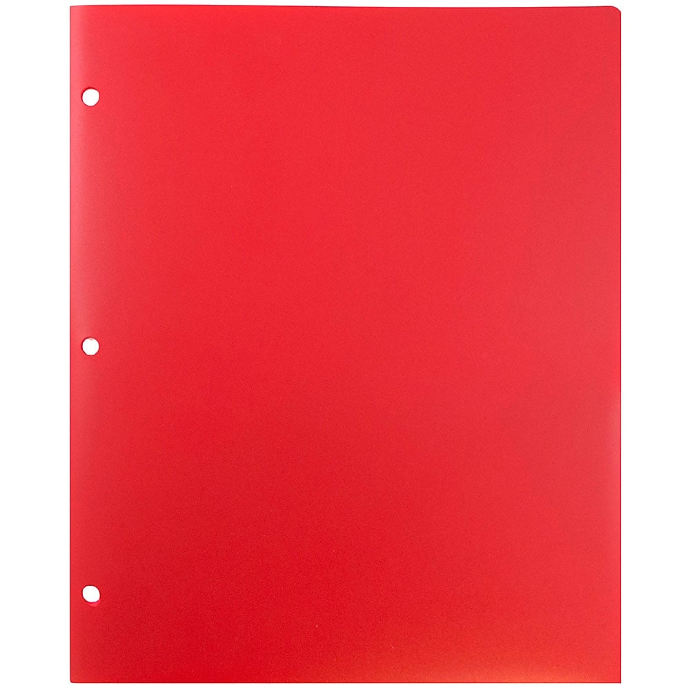 JAM Paper Heavy Duty 2-Pocket Presentation Folders, Red, 6/Pack